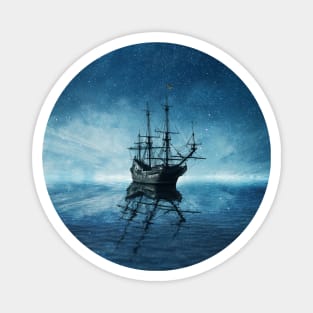 ghost ship reflection Magnet